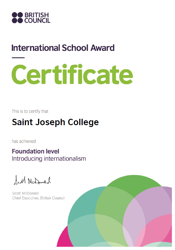 International School Award Certificate